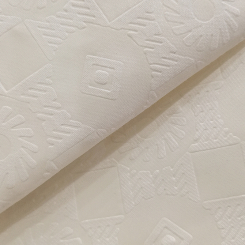 Tissu à largeur étroite TMIE-08-2-1, haute densité 100GSM, couleur personnalisée teinte avec tissu popeline en polyester gaufré 3D