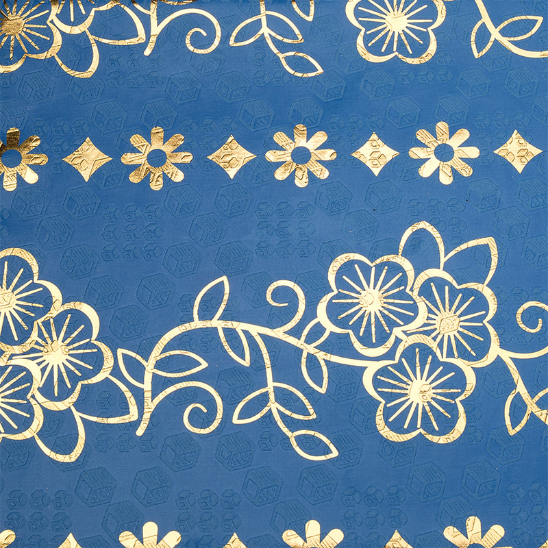Tissu Bazin doré gaufré en couleurs teintes TMIE-06-5