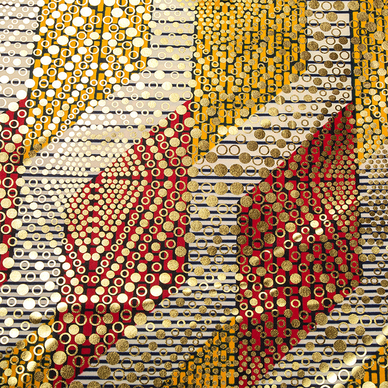 Tissu Bazin doré imprimé TMIE-06-6