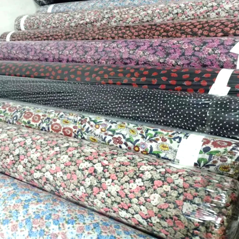 Tissu en popeline sergé imprimé polyester TMIE-08-3-2 115GSM