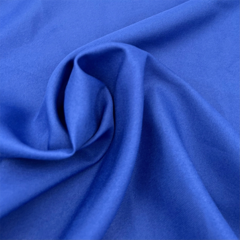 TMIE-03-1-4 Tissu en polyester minimat bleu sergé de poids moyen 150 GSM